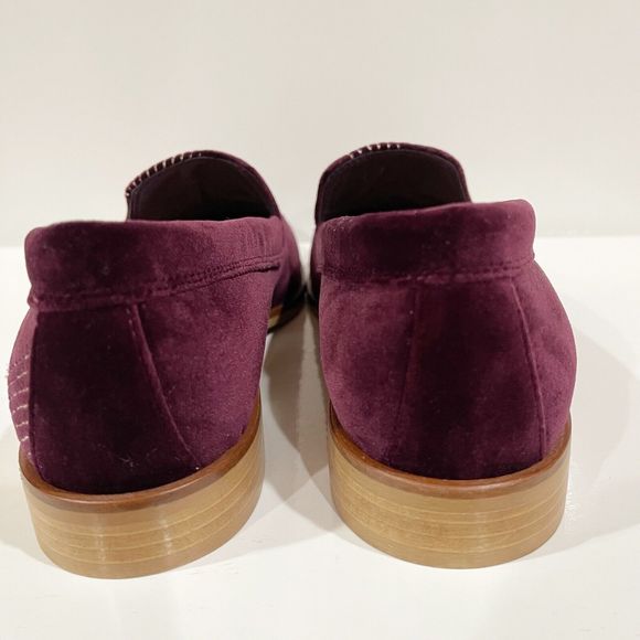 Everlane The Velvet Modern Loafers Womens Size 7 Embroidered Burgundy NEW NO BOX - Picture 11 of 16